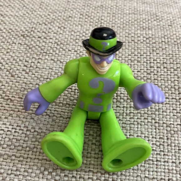 Imaginext DC Super Friends Riddler Fisher Price Figure 3” Tall Free Shipping - Picture 2 of 3